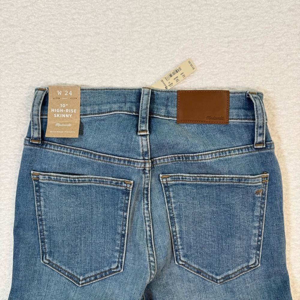 NWT Madewell 10'' inch high rise skinny jean med wash size 24 casual trendy - Picture 10 of 10